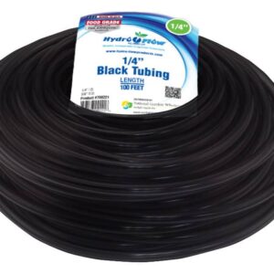 1/4" - 100 ft HydroFlow Vinyl Tubing Black