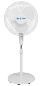 Hurricane Supreme Oscillating Stand Fan-16in-White