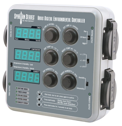 Titan Controls Spartan Series Basic Digital Environmental Controller (Temperature, CO2 Timer and Humidity)