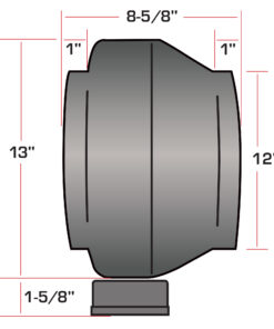 Alternative view of Hurricane Inline Fan 12 in 1060 CFM