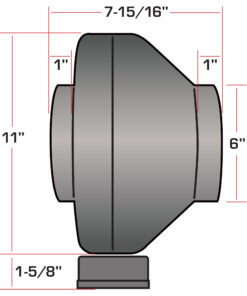 Alternative view of Hurricane Inline Fan 6" 435 CFM
